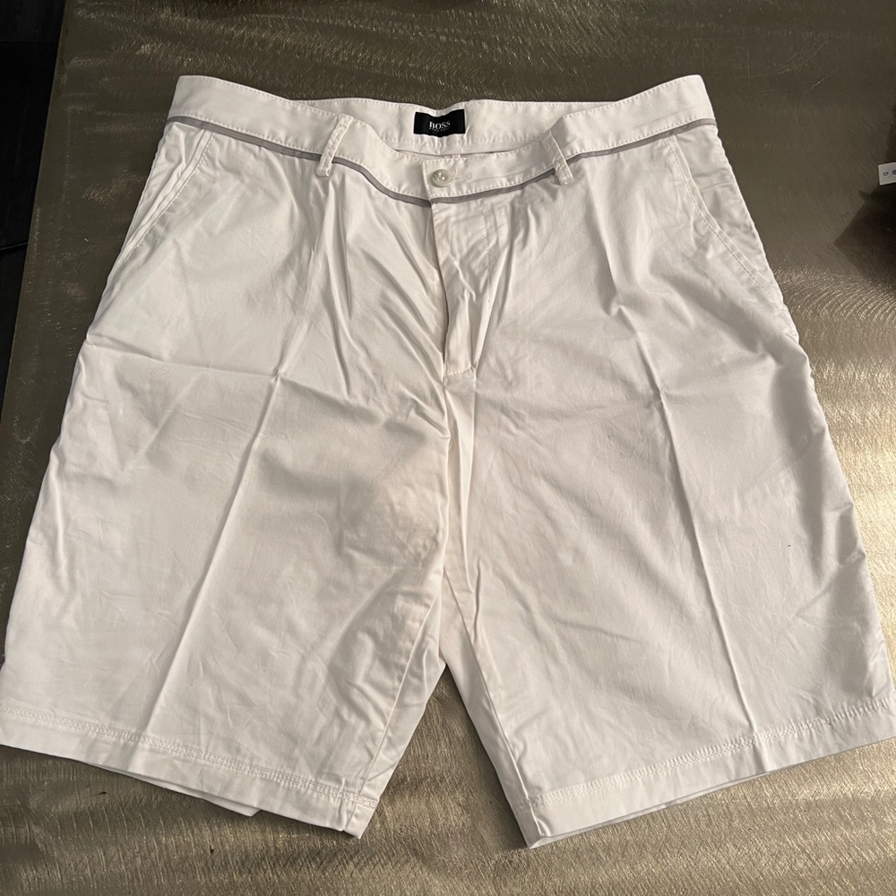 Mens Hugo Boss white shorts